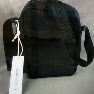 Essentials Black Messenger Bag for Men
